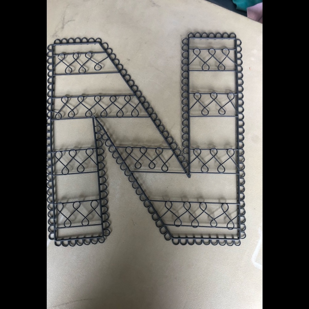 Pottery Barn Teen Wall picture holder initial N